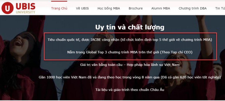 Những trường có chất lượng đào tạo tốt thường xếp hạng cao trong những cuộc bình chọn.