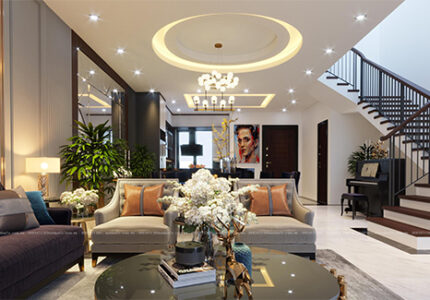 Chú ý bố cục khi thiết kế nội thất biệt thự