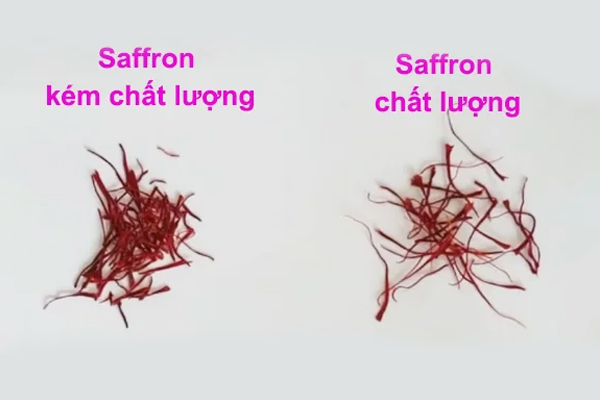 Phân biệt Saffron thật giả dựa vào màu sắc sợi
