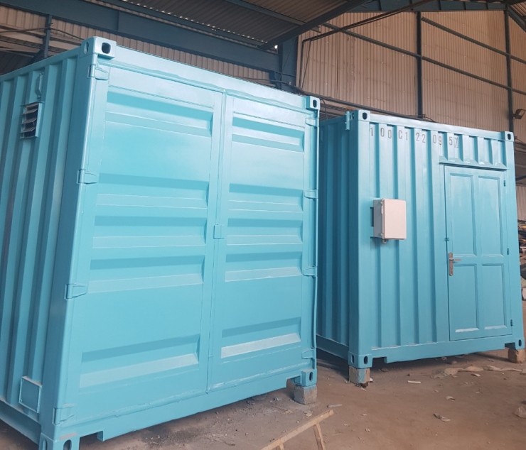 Kho lạnh container nhìn từ bên ngoài