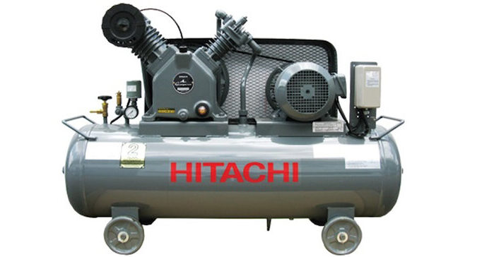 Máy nén khí Nhật bãi Hitachi bền bỉ, vận hành êm, hiệu suất nén khí mạnh, phù hợp garage chuyên nghiệp