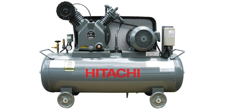 Máy nén khí Nhật bãi Hitachi bền bỉ, vận hành êm, hiệu suất nén khí mạnh, phù hợp garage chuyên nghiệp