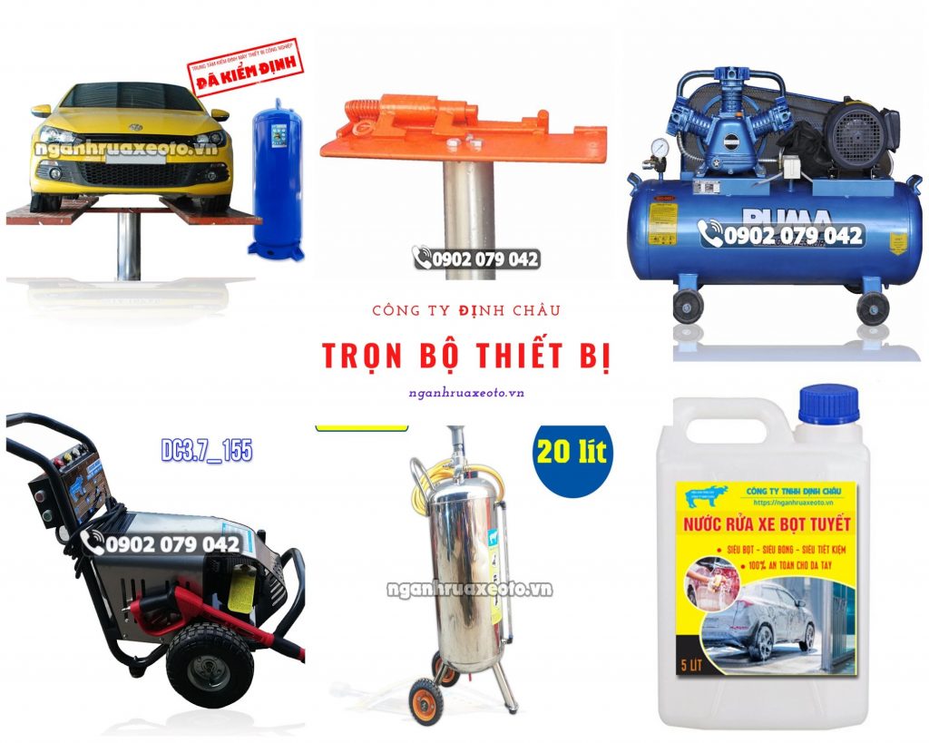 Combo trọn bộ thiết bị rửa xe ô tô chuyên nghiệp